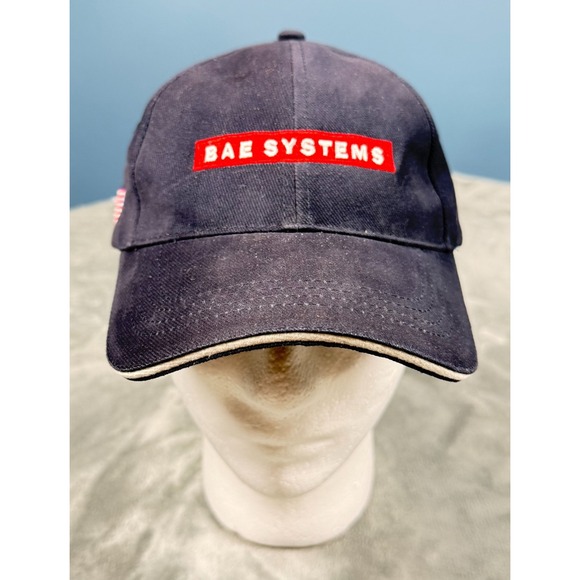BAE Systems Hat Mens Adjustable Navy Blue Baseball Cap Defense